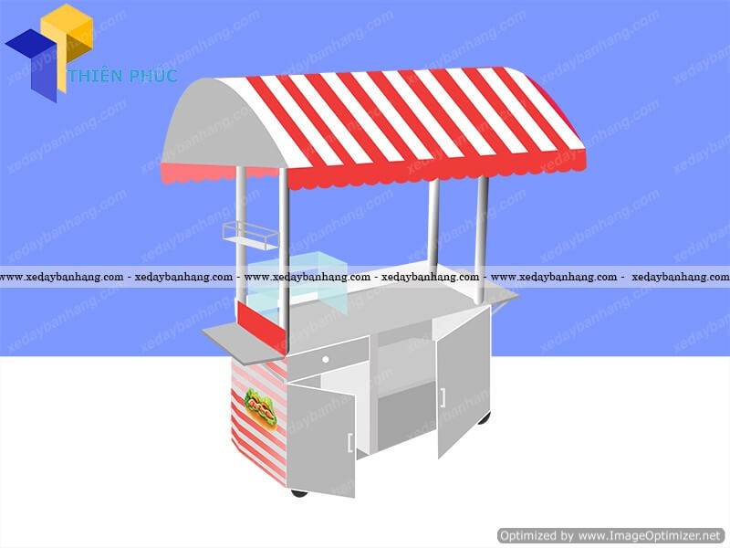 xe ban thuc an nhanh inox dep