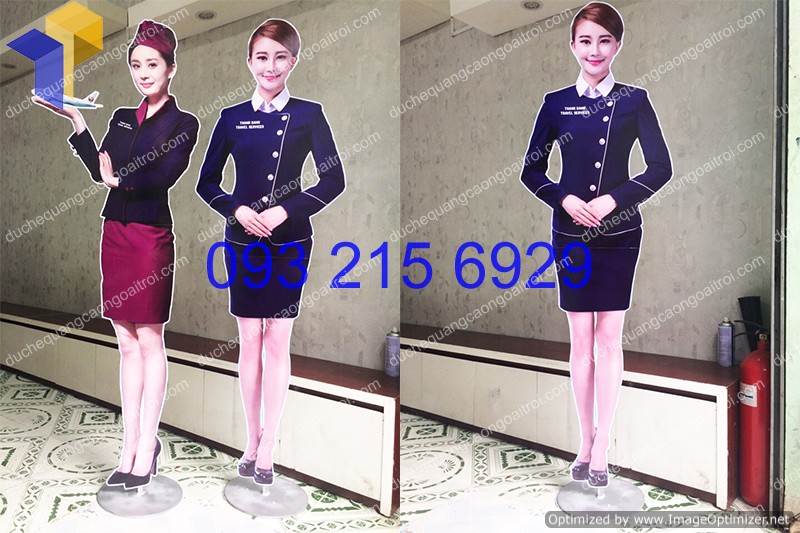 Standee tiep vien hang khong