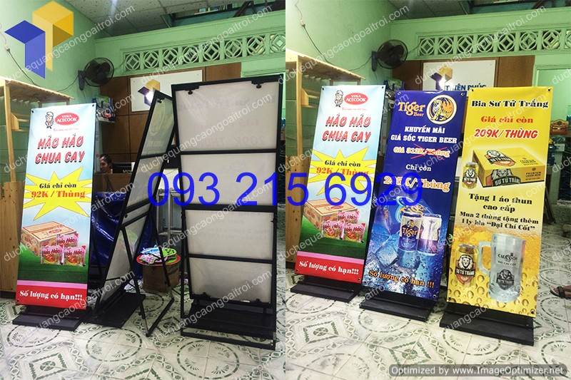 chuyen cung cap standee khung sat den